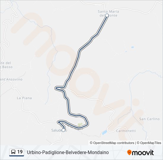 19 Bus Line Map
