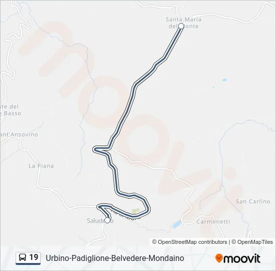 19 Bus Line Map
