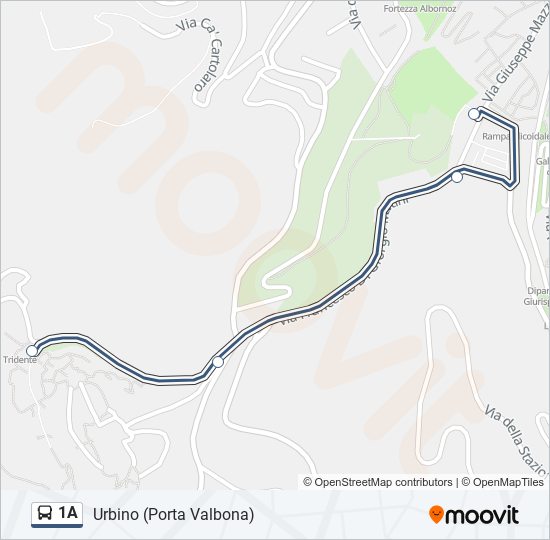 1A bus Line Map