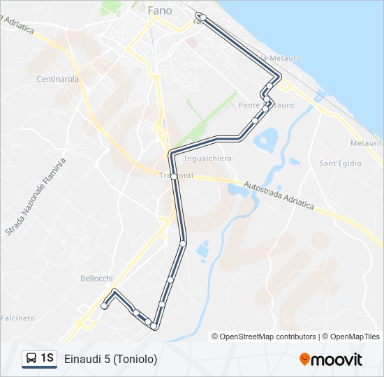 1S bus Line Map