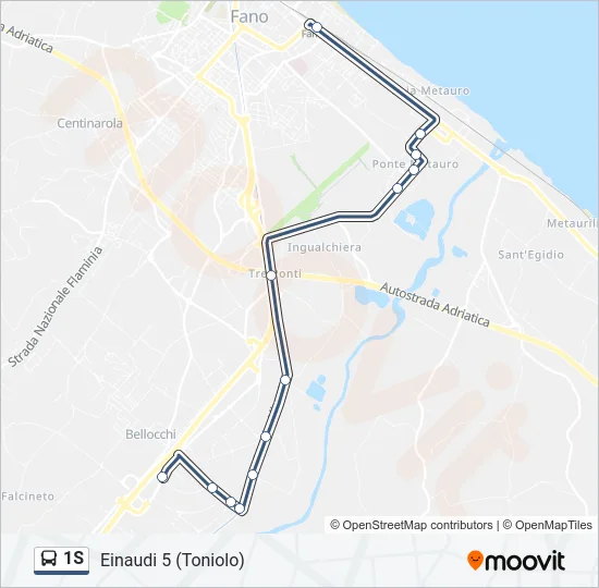 1S Bus Line Map