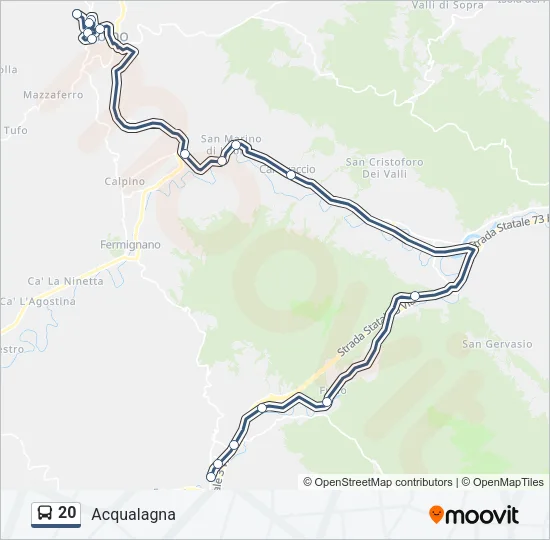 20 Bus Line Map