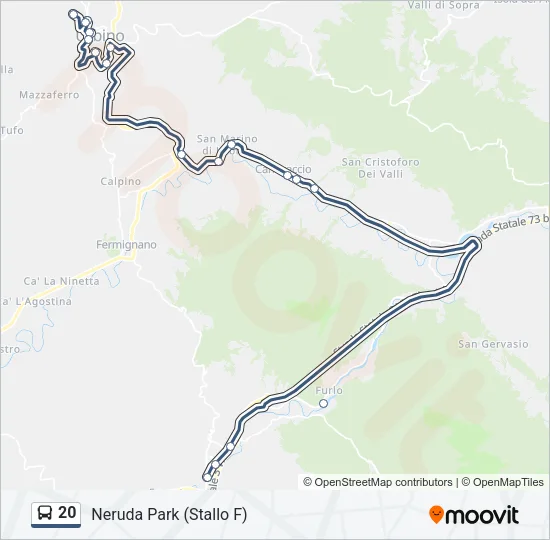20 Bus Line Map