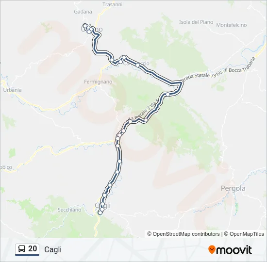 20 Bus Line Map