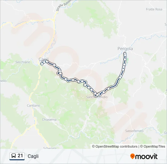21 Bus Line Map