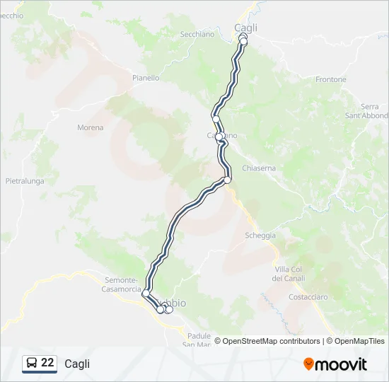 22 Bus Line Map