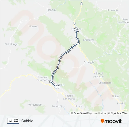 22 Bus Line Map