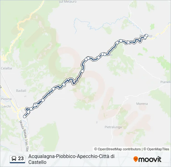 23 Bus Line Map