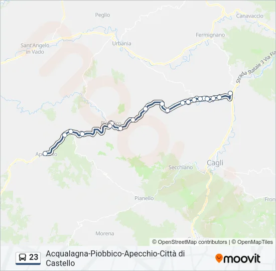 23 Bus Line Map