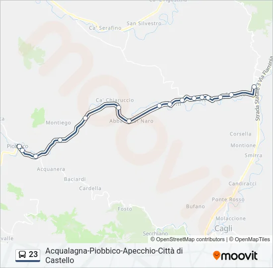 23 Bus Line Map