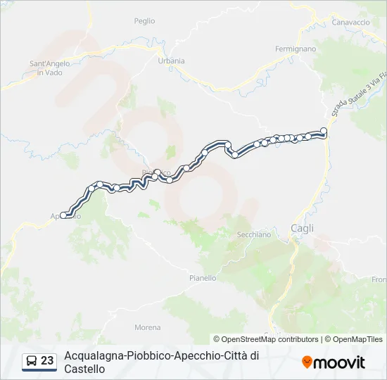 23 Bus Line Map