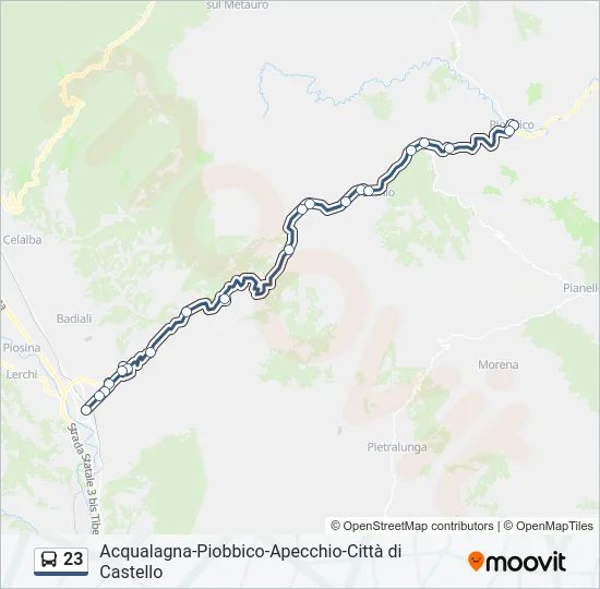 23 Bus Line Map