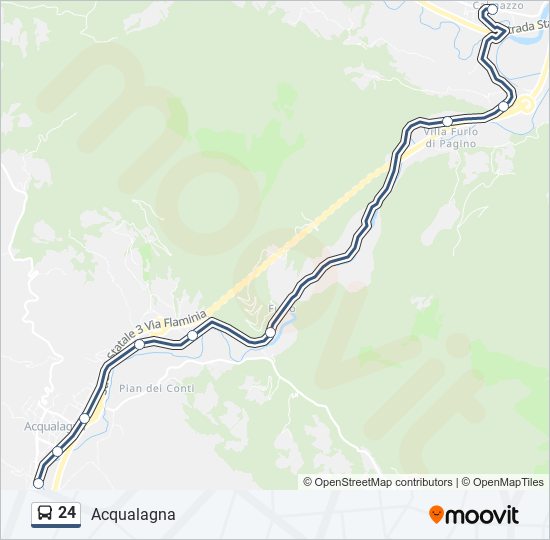 24 bus Line Map