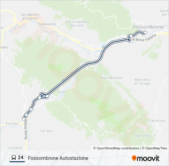 Percorso linea bus 24