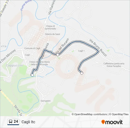 Percorso linea bus 24