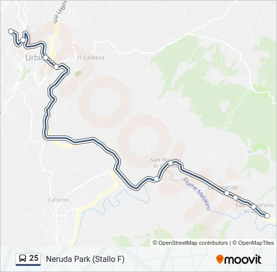 25 Bus Line Map
