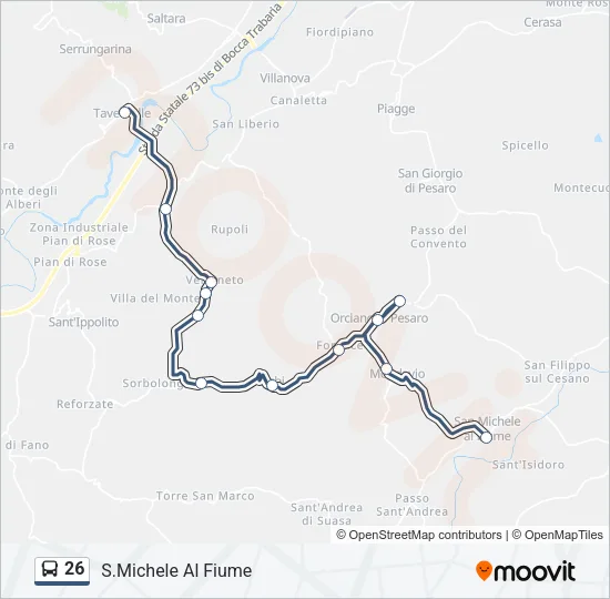 26 Bus Line Map
