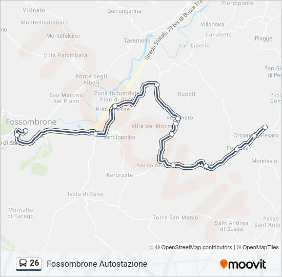26 Bus Line Map