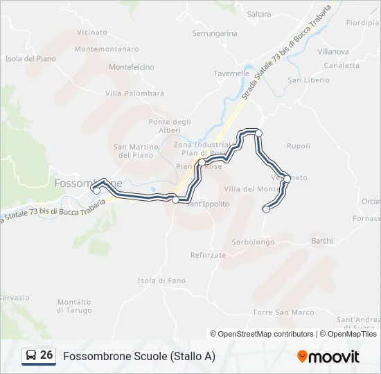 26 Bus Line Map