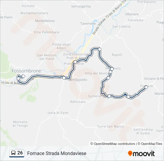 26 Bus Line Map