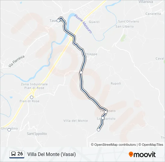 26 Bus Line Map