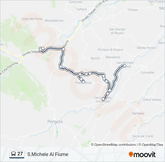 27 Bus Line Map