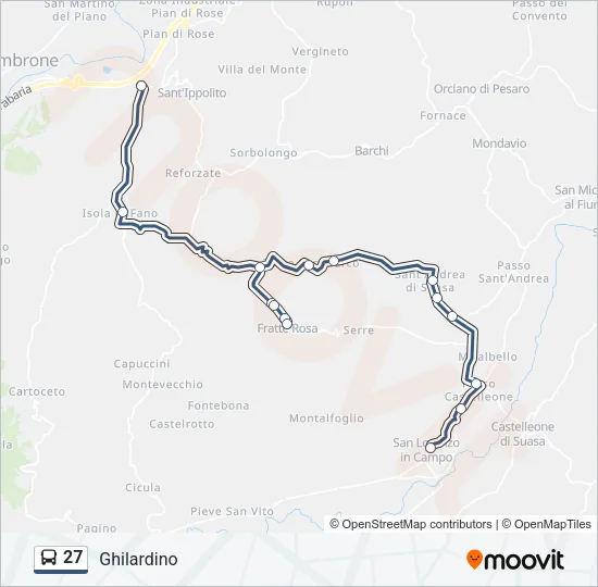 27 Bus Line Map