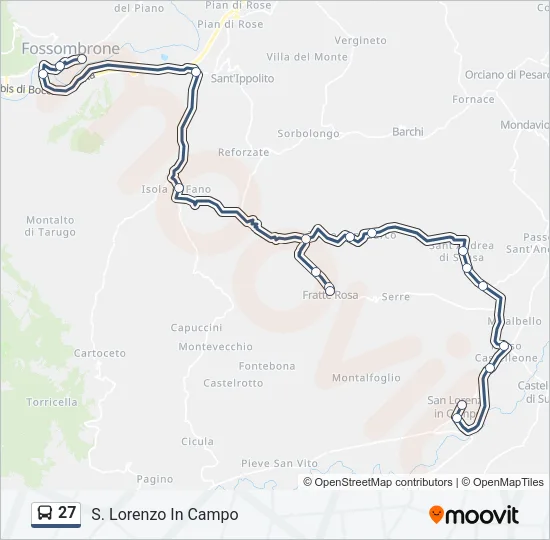 27 Bus Line Map