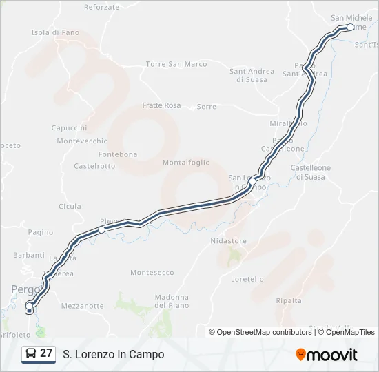27 Bus Line Map