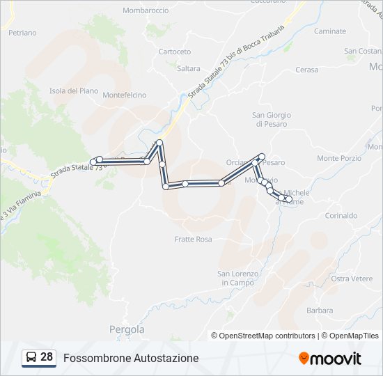 28 bus Line Map