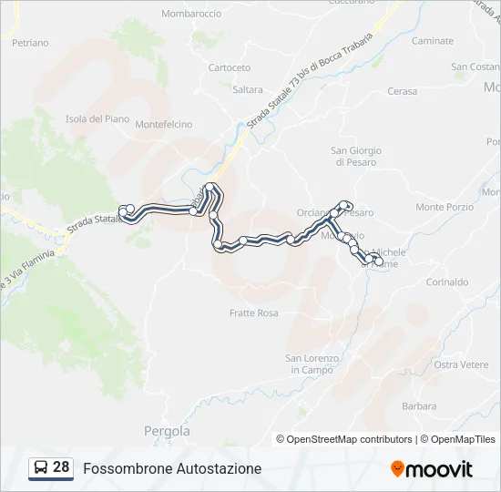 28 Bus Line Map