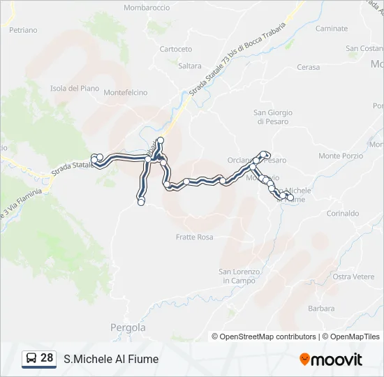 28 Bus Line Map