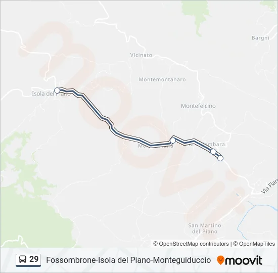 29 Bus Line Map