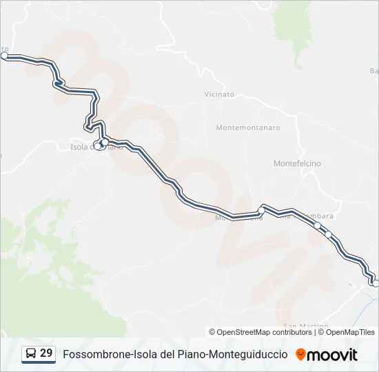 29 Bus Line Map