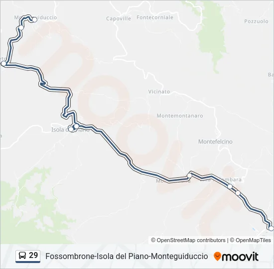 29 Bus Line Map