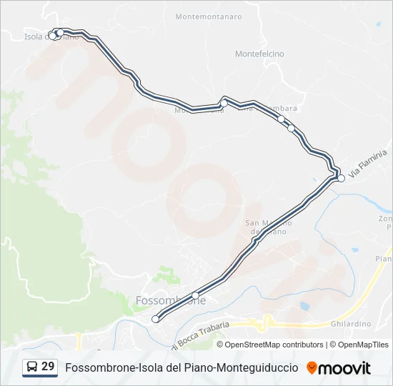 29 Bus Line Map