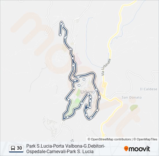 30 bus Line Map