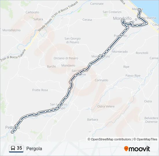 35 Bus Line Map