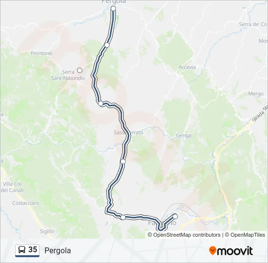 35 Bus Line Map