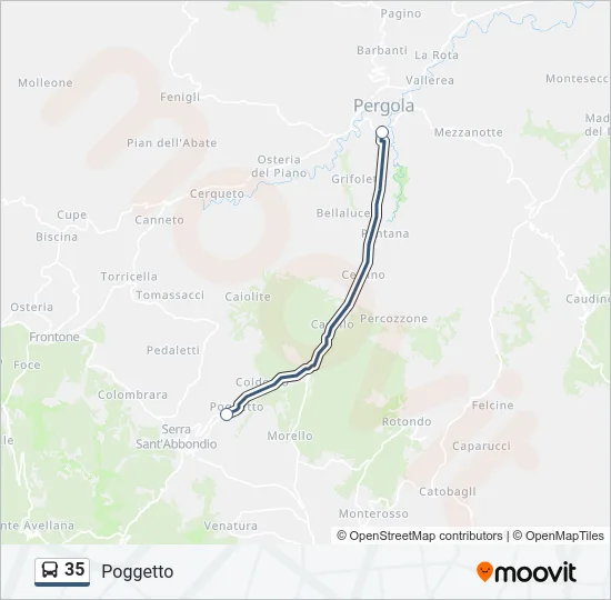 35 Bus Line Map