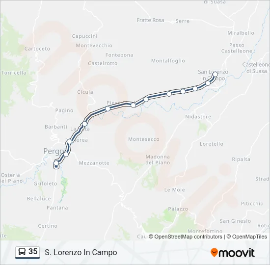 35 Bus Line Map