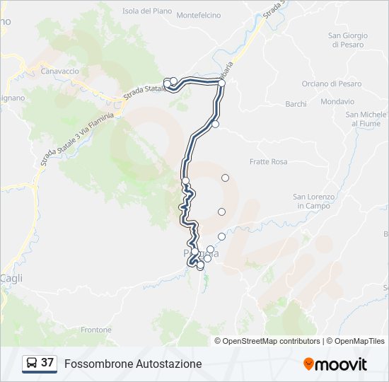 37 bus Line Map