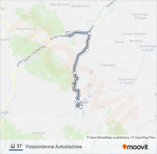 37 Bus Line Map