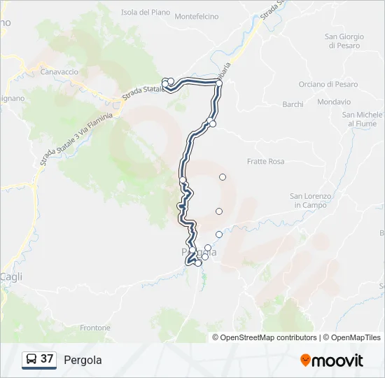 37 Bus Line Map