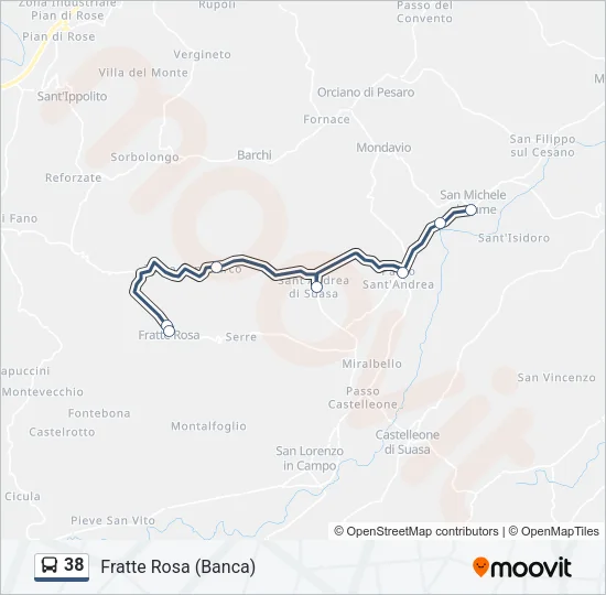 38 Bus Line Map