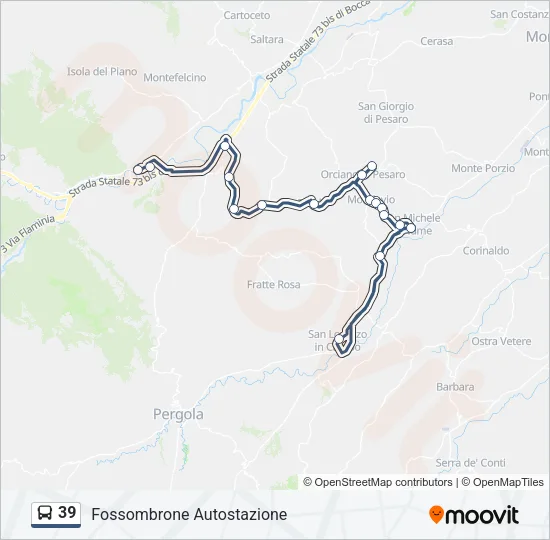 39 Bus Line Map