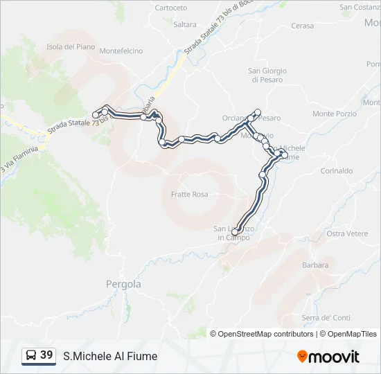 39 Bus Line Map