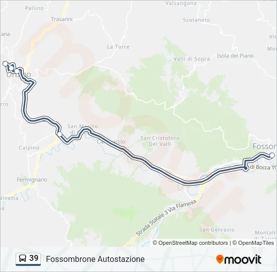 39 Bus Line Map