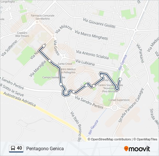 40 bus Line Map