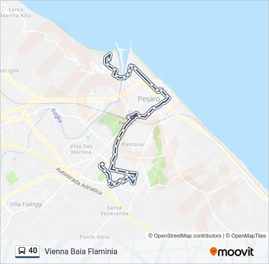 40 Bus Line Map